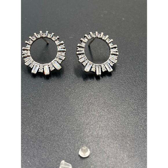 Pandora ALE Baguette CZ Ice Cube Wreath In 925 Sterling‎ Silver Earrings - Picture 7 of 8